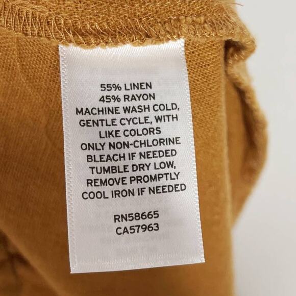 New Abound 1X Linen Blend Button Front Shorts in Tan Dale Summer Casual - Picture 9 of 10